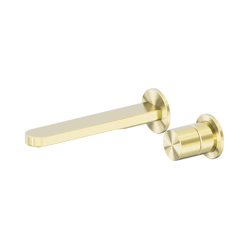 Pure SS316L Progressive Wall Basin or Bath Mixer Separate Back Plate Brushed Gold [315793]
