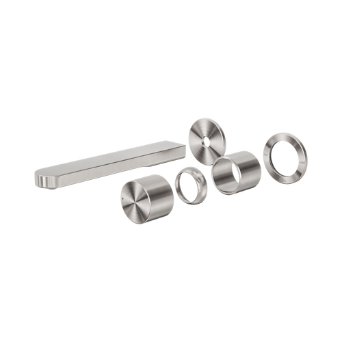 Pure SS316L Progressive Wall Basin or Bath Mixer Separate Back Plate Trim Kit Only Brushed Nickel [315757]