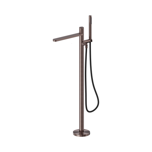 Pure SS316L Progressive Freestanding Bath Mixer with Outdoor Shower Hose Brushed Bronze [315773]