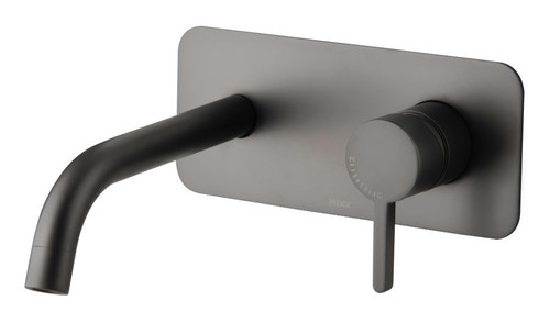 Aloe Wall Basin Mixer With Plate 4Star Gun Metal [250197]