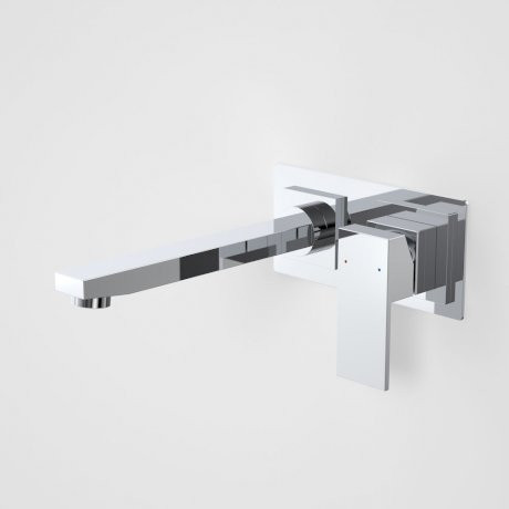 Quatro Wall Solid Basin Mixer 200mm Spout Chrome 6Star Lead Free [315939]