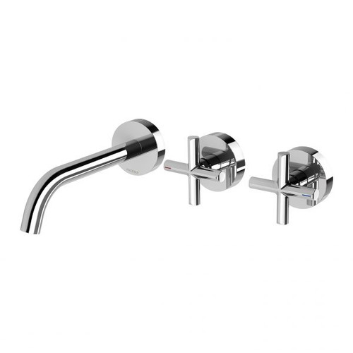 Vivid Slimline Plus Wall Bath or Basin Set 180mm Outlet 5Star Chrome Lead Free [317108]