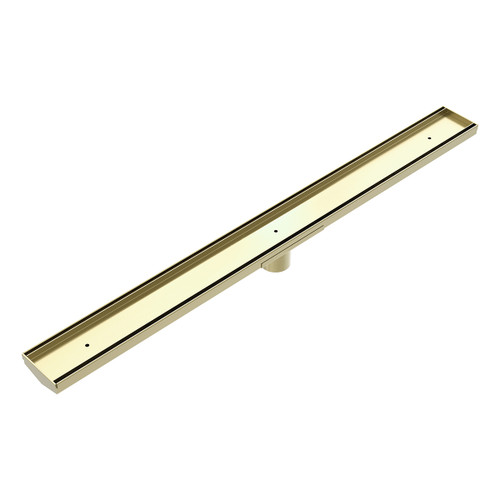 Tile Insert V Channel 900 x 82mm Floor Grate 50mm Outlet Brushed Gold [284492]
