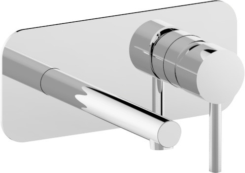 Shea Wall Basin Mixer with Wall Plate 5Star Chrome Lead Free [319600]