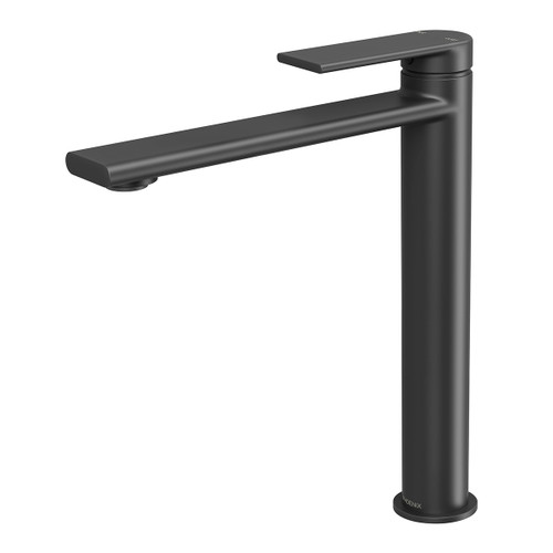 Teel Hob Tall Basin Mixer 200mm Spout 5Star Matte Black Lead Free [306782]