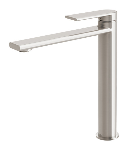 Teel Hob Tall Basin Mixer 200mm Spout 5Star Brushed Nickel Lead Free [307959]