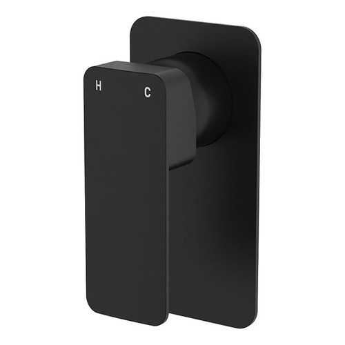 Tono Wall Mixer Large Rectangular Plate Matte Black Lead Free [311011]