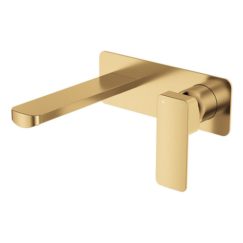 Tono Basin or Bath Wall Mixer Set 160mm Outlet Large Rectangular Plate Urban Brass Lead Free [310975]