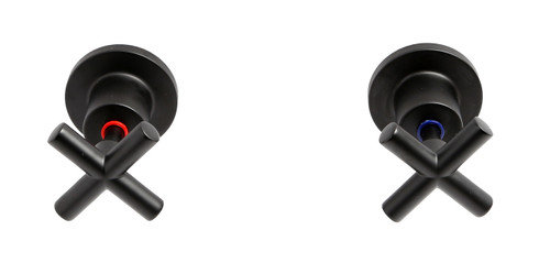 Alpha Cross Handle Wall Top Assemblies C/D Black LF [285529]