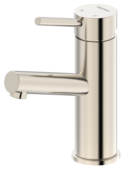 Projix Angled Swivel Basin Mixer Brushed Nickel LF [306161]