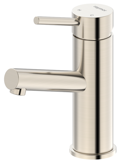 Projix Angled Swivel Basin Mixer Brushed Nickel LF [306161]