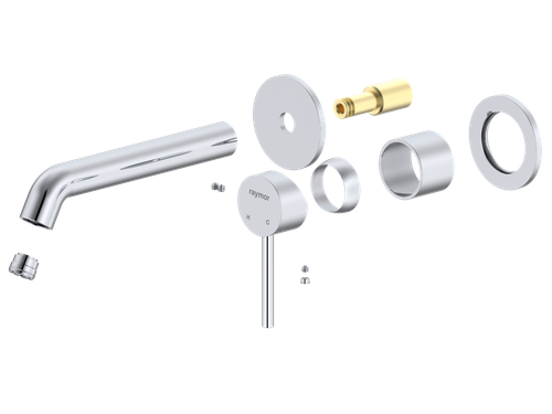 Projix Curved Wall Mixer Set 180mm Spout TRIM ONLY Chrome LF [306183]