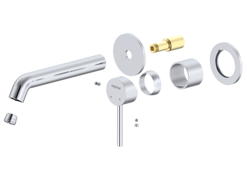 Projix Curved Wall Mixer Set 180mm Spout TRIM ONLY Chrome LF [306183]