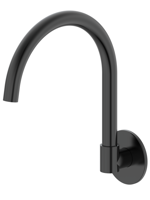 Projix Gooseneck Swivel Basin or Bath Spout 200mm Black LF [306211]