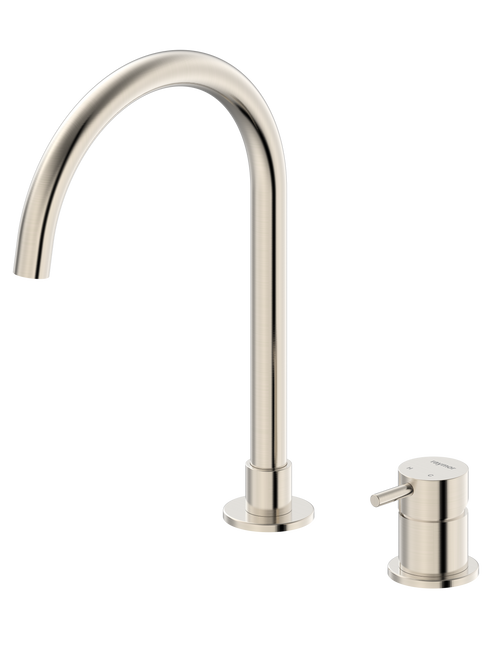 Projix Gooseneck Swivel Hob Mixer Set 200mm Brushed Nickel LF [306215]