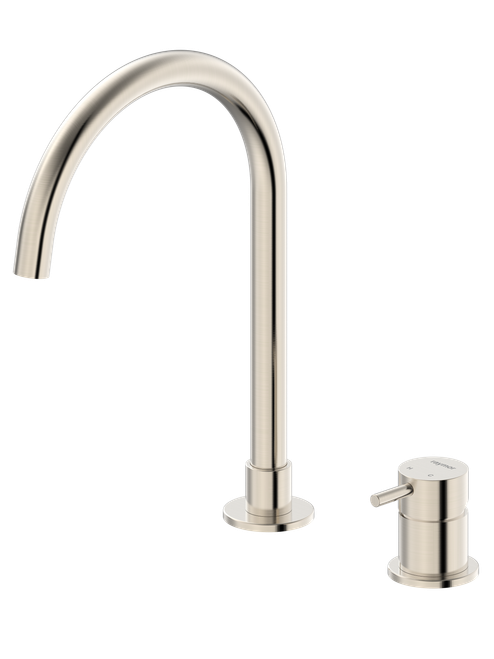 Projix Gooseneck Swivel Hob Mixer Set 200mm Brushed Nickel LF [306215]