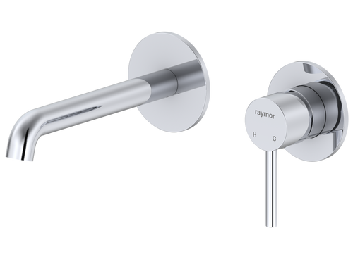 Projix Curved Wall Mixer Set 180mm Spout Chrome LF [306222]