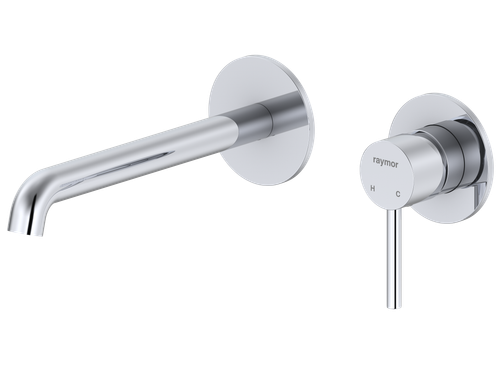 Projix Curved Wall Mixer Set 220mm Spout Chrome LF [306225]