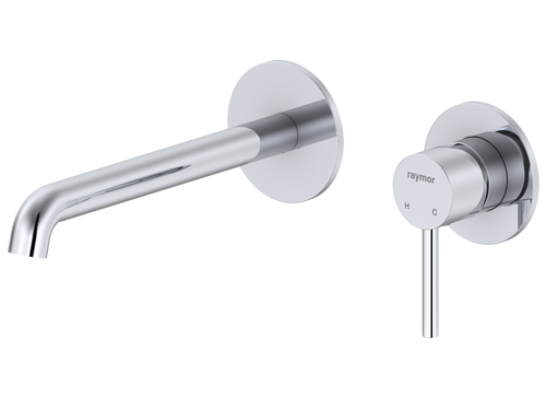 Projix Curved Wall Mixer Set 220mm Spout Chrome LF [306225]