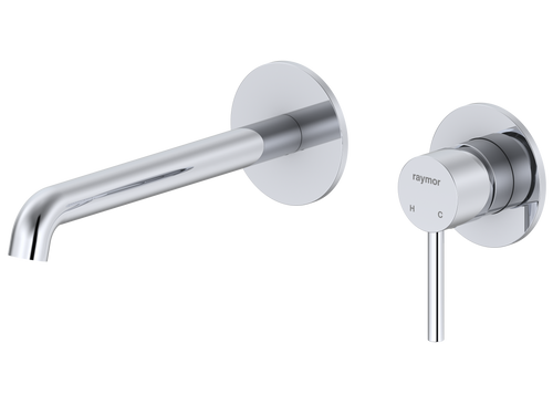 Projix Curved Wall Mixer Set 220mm Spout Chrome LF [306225]