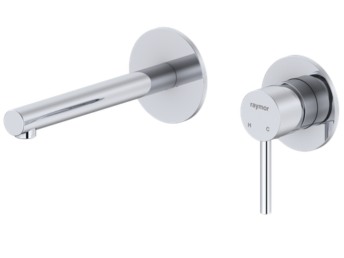 Projix Straight Wall Mixer Set 180mm Spout Chrome LF [306228]