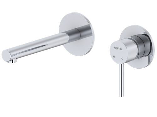 Projix Straight Wall Mixer Set 180mm Spout Chrome LF [306228]