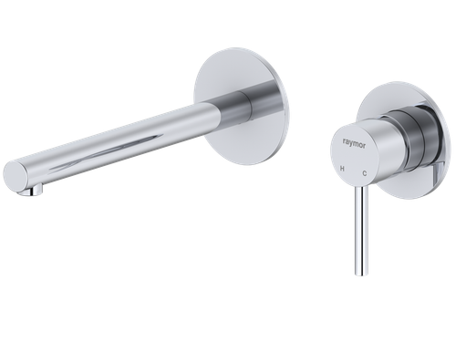 Projix Straight Wall Mixer Set 220mm Spout Chrome LF [306231]