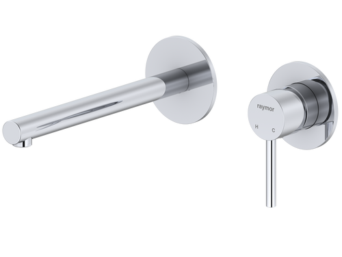 Projix Straight Wall Mixer Set 220mm Spout Chrome LF [306231]