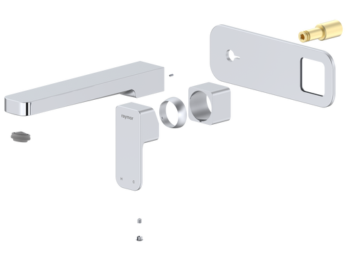Sigma Wall Mixer Set with 180mm Spout (Trim Kit Only) Chrome LF [304817]