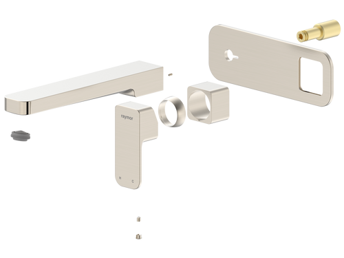 Sigma Wall Mixer Set with 180mm Spout (Trim Kit Only) Brushed Nickel LF [304819]