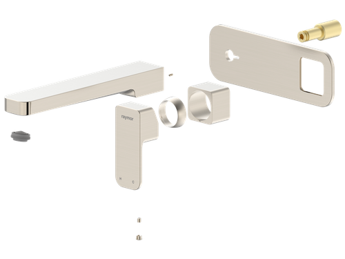 Sigma Wall Mixer Set with 180mm Spout (Trim Kit Only) Brushed Nickel LF [304819]