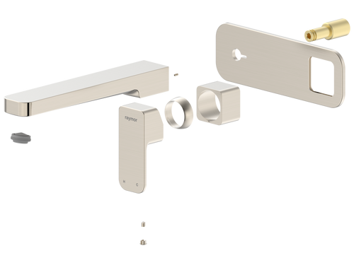 Sigma Wall Mixer Set with 220mm Spout (Trim Kit Only) Brushed Nickel LF [304822]