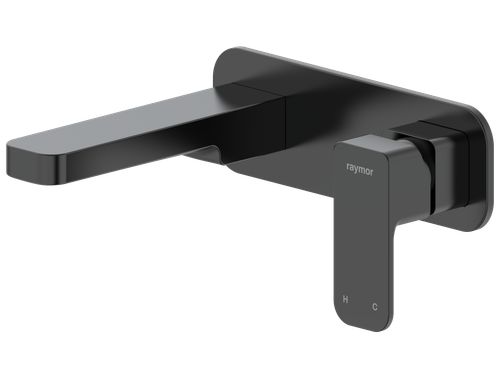 Sigma Wall Mixer Set with 180mm Spout Black LF [304937]
