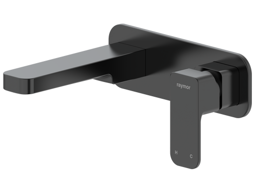 Sigma Wall Mixer Set with 180mm Spout Black LF [304937]