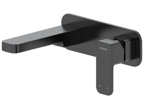 Sigma Wall Mixer Set with 180mm Spout Black LF [304937]