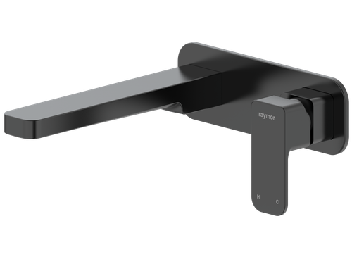 Sigma Wall Mixer Set with 220mm Spout Black LF [304940]