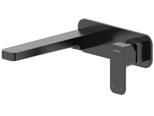 Sigma Wall Mixer Set with 220mm Spout Black LF [304940]