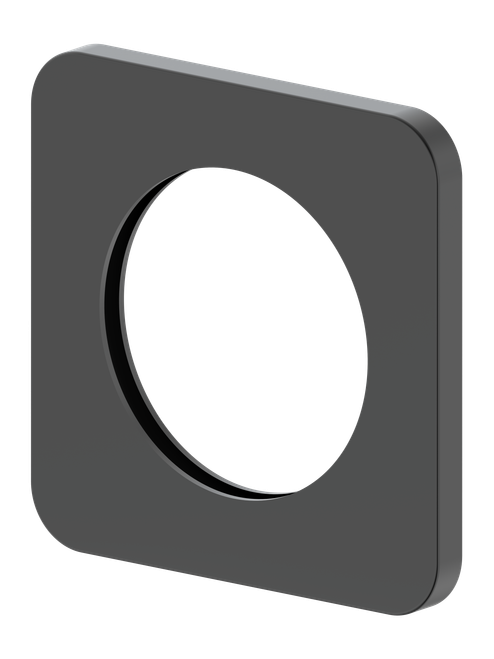 Ray 1 Wall Mixer Wall Plate (Only) Square 65mm Black [305084]