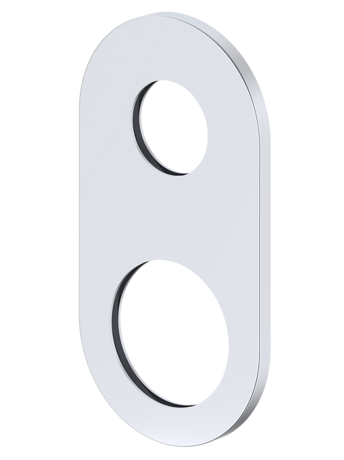 Ray 1 Wall Mixer with Diverter Wall Plate (Only) Oval 65mm Chrome [305086]