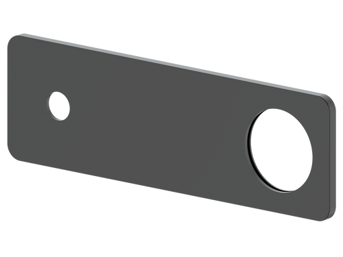 Ray 1 Wall Mixer Set Wall Plate (Only) Rectangle 65mm Black [305093]