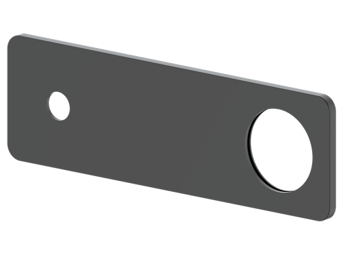 Ray 1 Wall Mixer Set Wall Plate (Only) Rectangle 65mm Black [305093]