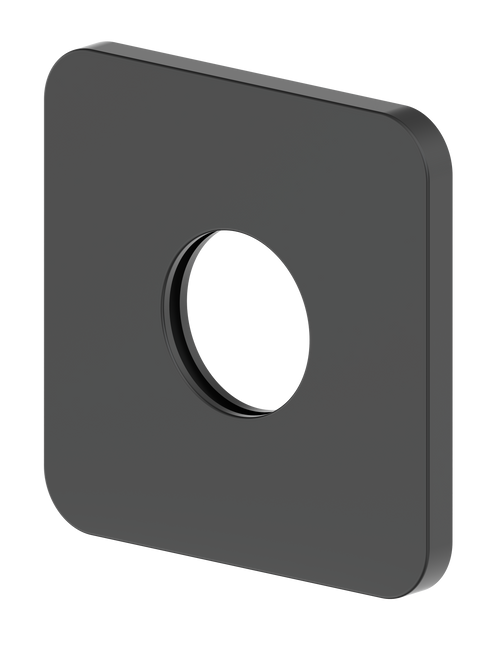 Ray 1 Spout Wall Plate (Only) Square 65mm Black [305102]
