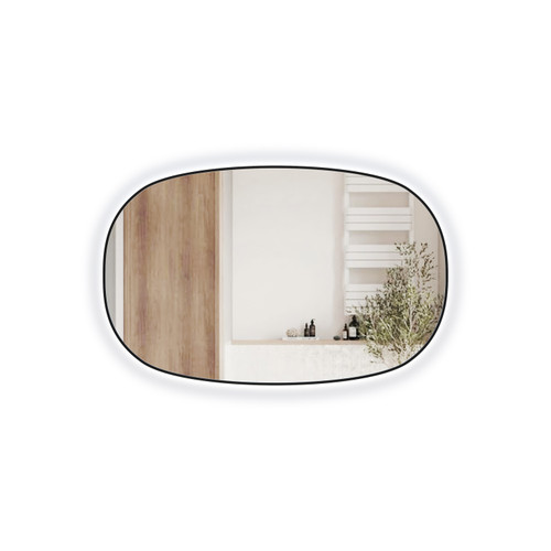 Valmont Horizontal LED Mirror 1100 x 700 x 30mm Matte Black [320185]