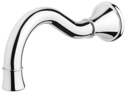 Nostalgia Basin or Bath Outlet 180mm Shepherds Crook Chrome Lead Free [317355]
