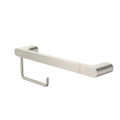 Urbane II Universal Rail 400mm and Toilet Roll Holder Set Brushed Nickel [322478]