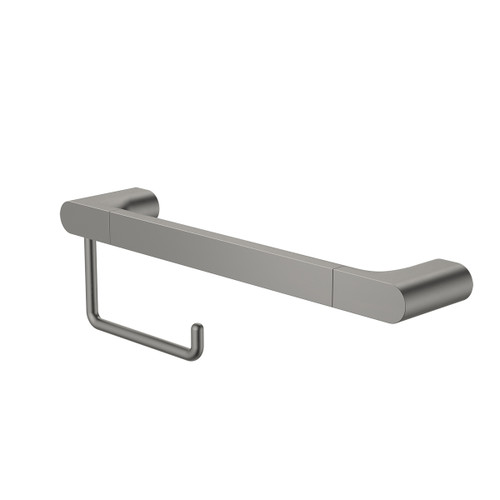 Urbane II Universal Rail 400mm and Toilet Roll Holder Set Gunmetal [322490]