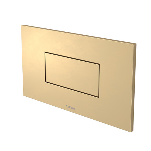 Invisi Series II Rectangle Metal Single Flush Plate and Buttons Brushed Brass [322091]