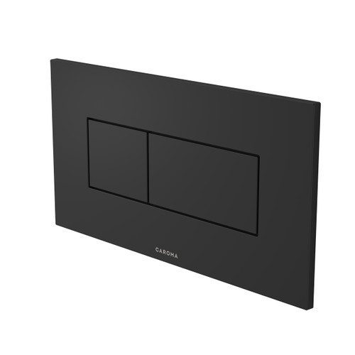 Invisi Series II Rectangle Dual Flush Plate and Buttons (Metal) Matte Black [322075]