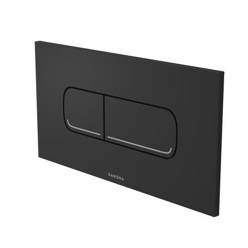 Invisi Series II Oval Dual Flush Plate and Buttons (Metal) Matte Black [322073]