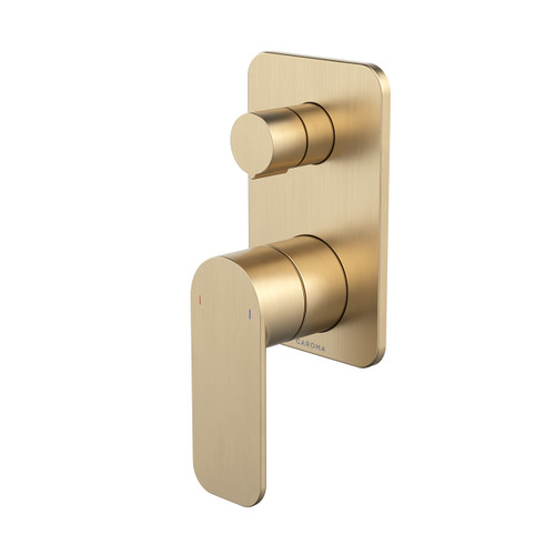Luna II EasySwitch Bath or Shower Mixer with Diverter (Complete Kit) Brushed Brass [326151]